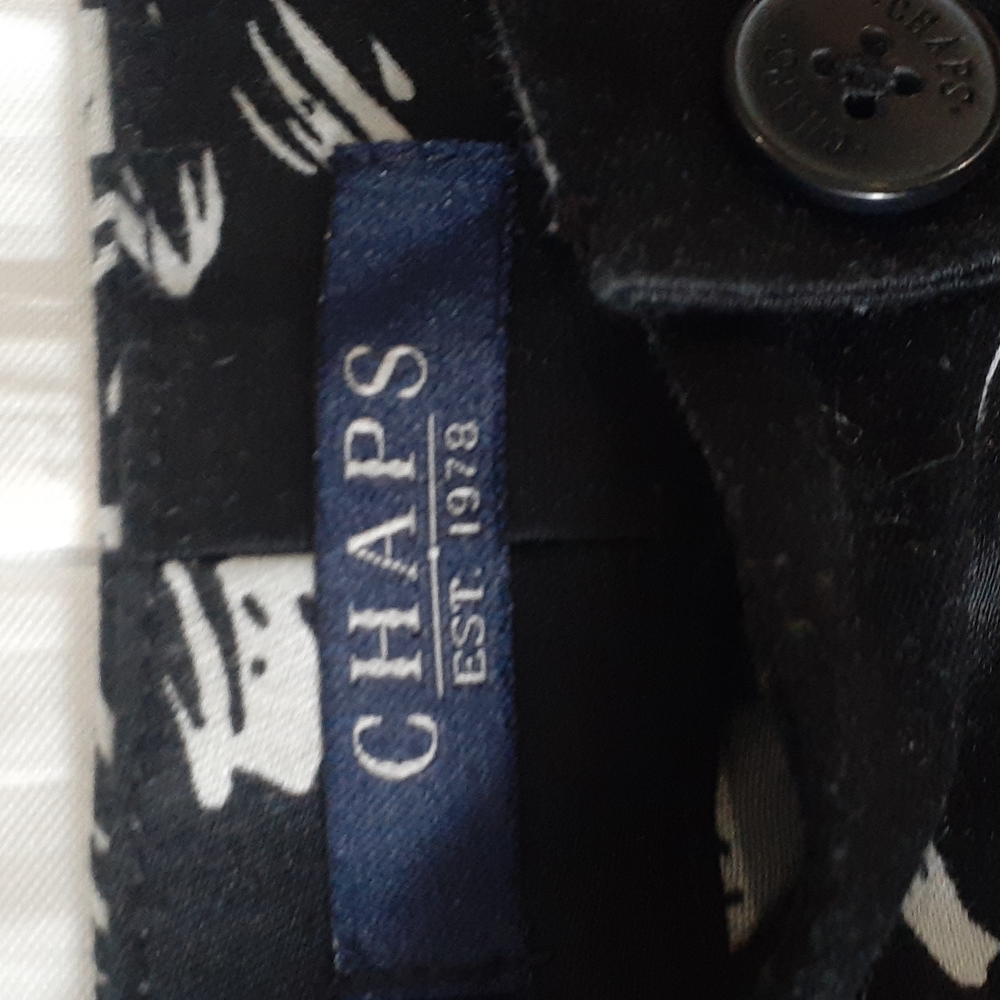 Chaps women's black white crop stretch pants size 6 - Picture 4 of 12